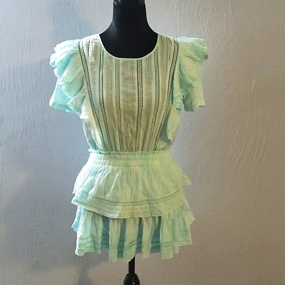 LOVESHACKFANCY Natasha dress size S baby blue